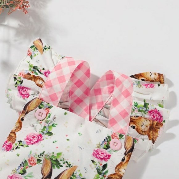 Baby Romper Easter Jumpsuit Rabbit Print LAST ONE🐇🐇🐇🐇 - Picture 3 of 6